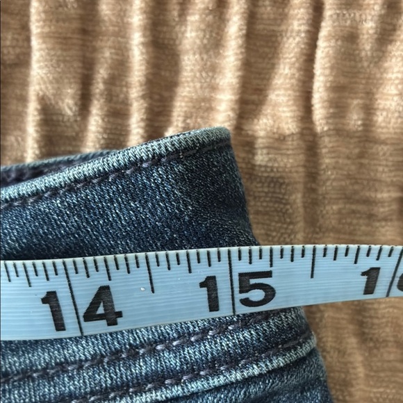 INC International Concepts Blue Skinny Jeans with Distressed Details - Picture 6 of 8